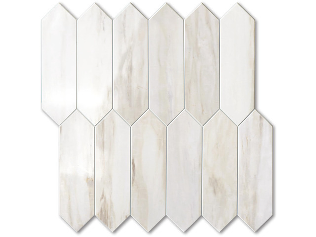 Glossy Wood Marble Grain Backsplash Tile Peel and Stick, 12.8 x 12.8 Inch 10 Sheets Long Hexagon PVC Self Adhesive Mosaic Wall Tiles Stick on...