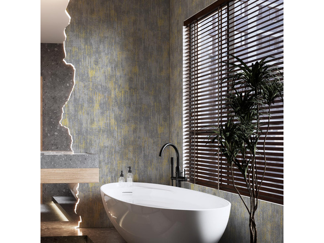 Vintage Metallic Peel and Stick Wallpaper Industrial Metallic Concrete Wall Paper Modern Stick on Wallpaper Self Adhesive Contact Paper (17.3' x...