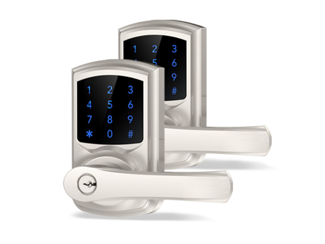 Keyless Entry Keypad Door Lock with Handle Electronic Lock Deadbolts 2 Pack 20 User Codes & 2keys Passage Vacation Mode Privacy Protection 5S...