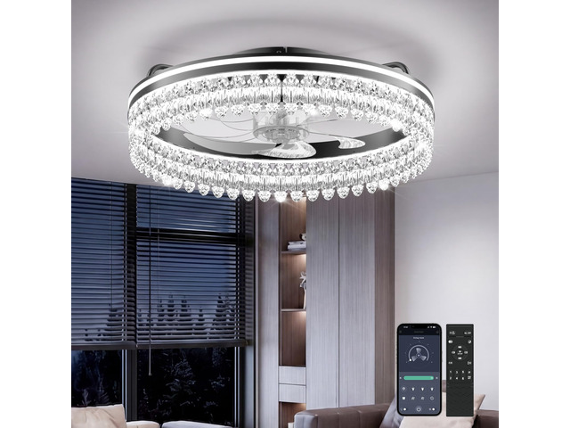 Ceiling Fan with Lights and Remote, 20in Modern Ceiling Fans 3000K-6500K Smart Ceiling Fans with Lights, Low Profile Flush Mount Ceiling Fan with...