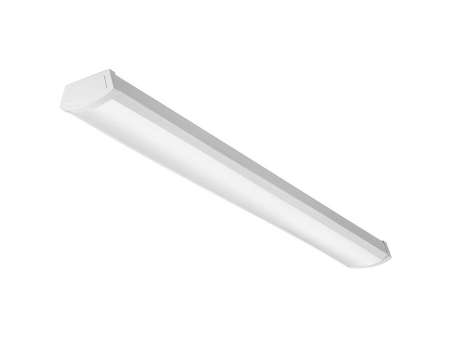 4' Low-Profile LED Wraparound Light Fixture, 3500K, 120V 48-Inch LED Flush Mount Ceiling Light, 3500K Neutral White Color Temperature, 120V (FMLWL...