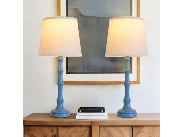 Lamps Set of 2 Modern Farmhouse Table Lamp Bedside Reading Lamps Living Room End Tables Set Lamps for Night Stands Bedroom Night Lamp,High 26.25...