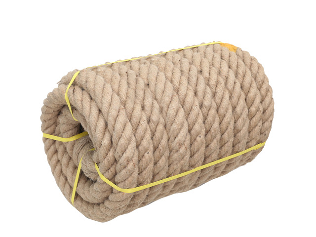 Natural Jute Rope, 2 inch × 50FT - Heavy Duty, Swing, Tug of War, Nautical & Hammock Rope
