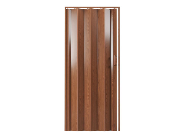Studio Series 36' x 80' PVC Foldable Accordion Door, Walnut Trimmable PVC panels, flexible single-layer design, space-saving interior door, room...