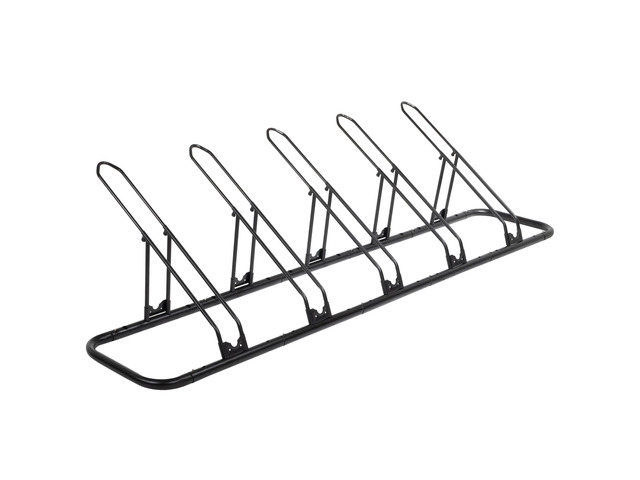 Bicycle Floor Parking Rack Stand - for Mountain MTB Road Bike - Indoor Home Garage Storage - Adjustable 5 Bikes