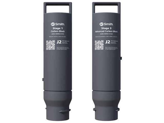AOS-HERO-S1S3 Genuine Replacement Stage 1 & 3 RO Carbon Block For AOS-HERO RO System WQA Certified Reduces 99% of 90 Contaminants Last...