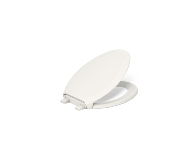 4734-RL-96 Rutledge ReadyLatch Soft Close Elongated Toilet Seat, Quiet-Close Lid, Grip-Tight Bumpers, Installation Hardware, Home Essentials, Biscuit