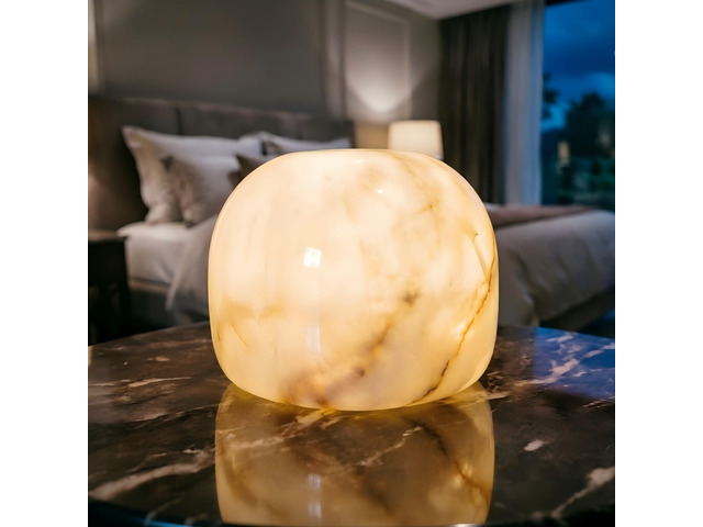 Marble Lamp Table Lamp Unique Stone Touch Lamp Pat Lamp Type-C 3 Way Bedside Lamp Ambient Light Bedroom Stands Night Light Decorative LED Warm...