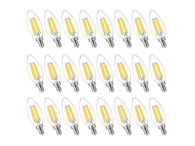 100W Equivalent Candelabra LED Bulbs 5000K Daylight, Dimmable LED Chandelier Light Bulbs for Dining Room, Living Room, Porch, 800LM, E12 Base, 24...