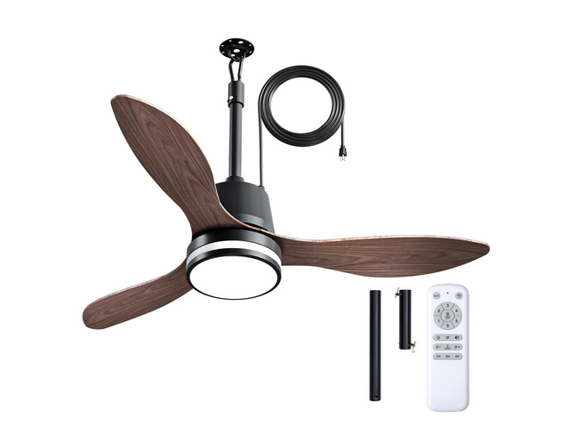 42' Outdoor Ceiling Fans with Lights, IP65 Waterproof Gazebo Fan Waterproof, Remote Control, 3000-6000K, 6 Speeds, Hook Hanging Plug in, for Patio...