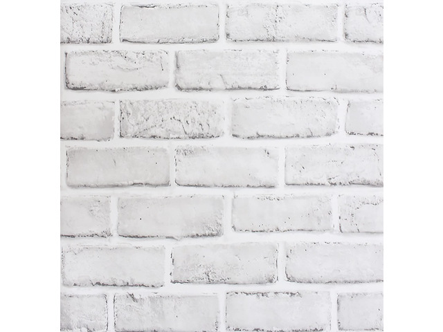 White Brick Wallpaper, Self-Adhesive Peel and Stick Wallpaper Waterproof and Removable Good for Home Decoration and Furniture Renovation (17.5 x...