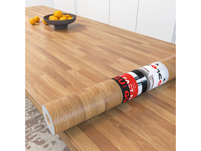 Wood Contact Paper for Countertops - 17.7x400 inch Waterproof Contact Paper for Countertops Butcher Block Countertop Cover Peel and Stick...