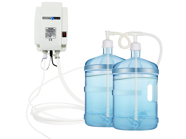 Bottled Drinking Water Dispensing Pump SystemDouble-Pipe Electric Water Pump for 5 Gallon Power 25W Pressure Value 60psi 1GPM Flow 2.5L Suitable...