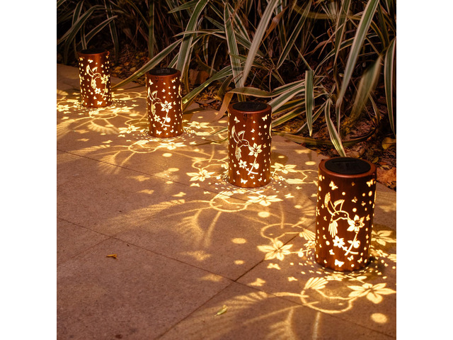Birthday Gifts for Women, Solar Lanterns, Hummingbirds, 4 Pack Solar Lanterns Outdoor Waterproof, Metal Hanging Lights, IP65 Waterproof, LED...