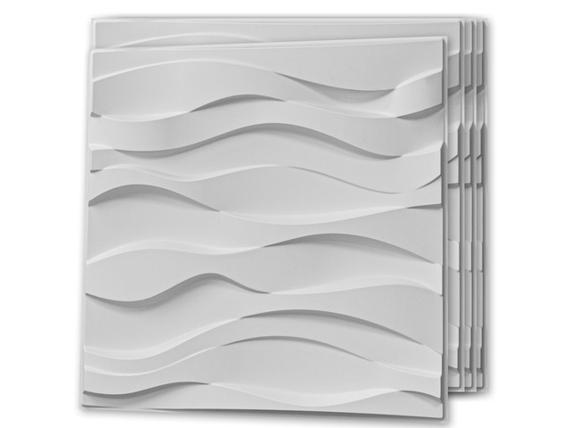 Decorative 3D Wall Panel, 32 Sq. FT PVC Interior Wall Decor for Living Room, Bedroom, Lobby, Office, Shopping Mall, White
