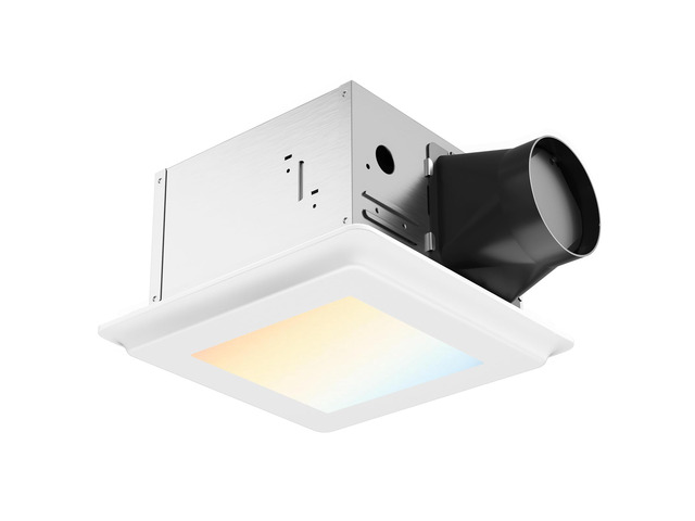 Bathroom Exhaust Fan with Light, 110 CFM, 1.0 Sones, 5CCT, Easy Retrofit without Attic Access, Adjustable Bathroom Fan with light, Quiet Operation,...