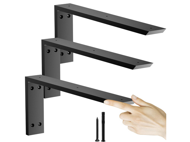 Countertop Support Bracket 18 inch 3 Pack (3/8' Thick),Premium Heavy Duty Granite Countertop Brackets 18'x8'x2.5',Shelf L Bracket Mantel Corbels...