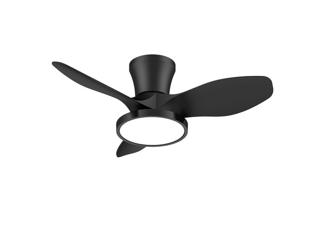 Quiet Ceiling Fan with LED Light DC Motor 32 inch Large Air Volume Remote Control for Kitchen Bedroom Dining Room Patio