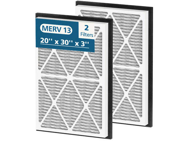 20x30x3 MERV 13 Air Filter Compatible with Zephyr VGF Series 20x30x3 Whole Home Deep Pleated Return Air Grille Filter, MERV 13 Air Filtration...