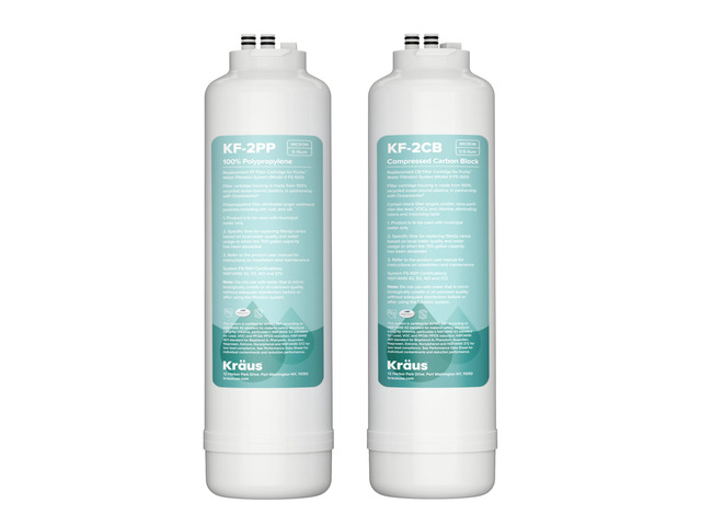 Replacement Filter Cartridges for Purita 2-Stage Under Sink Water Filtration System with Carbon Block and Polypropylene Filters (Set of 2), FC-101
