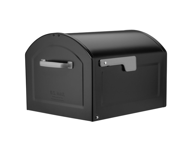 950020B-10 Centennial Postmount Mailbox, XL, Black Galvanized steel build for outside with rust-resistant powder-coat finish and a magnetic door...