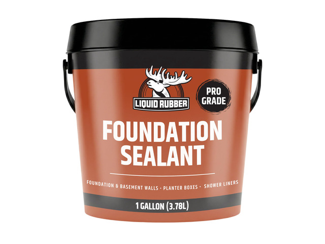 Foundation Sealant - Basement Waterproof Sealer, Black, 1 Gal Flexible Elastomeric Coating - Crack Filler, Leak Repair, Basement Waterproofing...