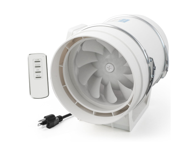 8 Inch Duct Fan with Remote Control Inline Ventilation Exhaust Fan 740 CFM Airflow Low Noise Durable Motor Safety Protection for Grow Tent,...