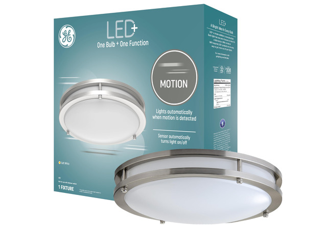 LED+ Motion Sensor Fixture, 20W, Flush Mount Ceiling Light with Motion Sensor, Security Light, Soft White (1 Pack)
