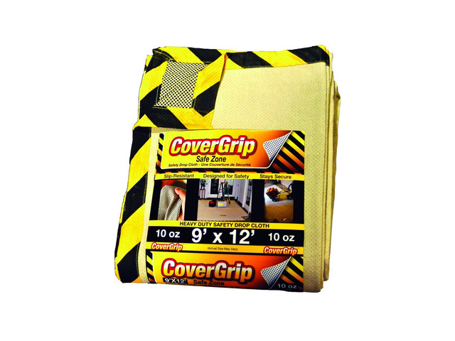 Heavy Duty Safe Zone 10 Oz Canvas Safety Drop Cloth, 9' x 12'