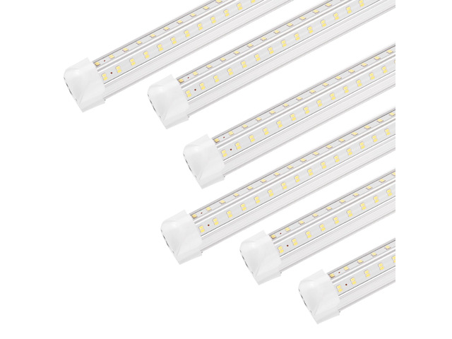 Led Shop Lights,4FT LED Light 50W 6000K 7000LM Led Daylight,Garage Light,Linkable Clear Cover Integrated V-Shape for Garage Warehouse Workbench...