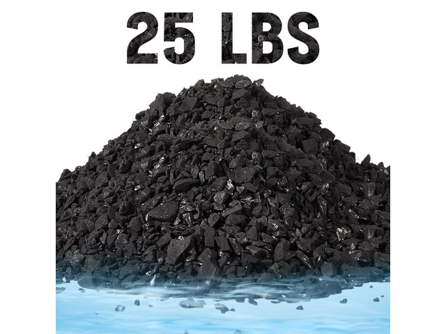 25 Lbs Activated Charcoal Bulk Coconut Granular Carbon 10-18 Mesh Bulk Coconut Hull Granular Carbon Media for Water Filtration, Distillers,...