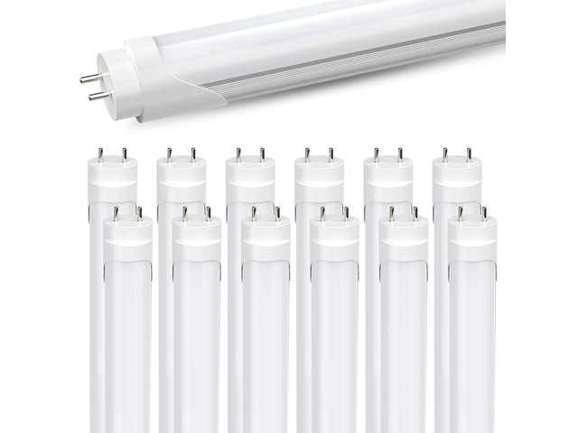 Flourescent Light Bulbs Replacement, 24W 3200LM 6000K Frosted Type A+B, 12P Single or Double End Powered, Plug & Play or Ballast Bypass, F32T8 or...
