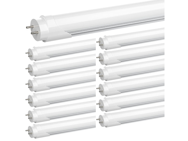 Flourescent Light Bulbs Replacement, 24W 3200LM 5000K Frosted Type A+B, 12P Single or Double End Powered, Plug & Play or Ballast Bypass, F32T8 or...
