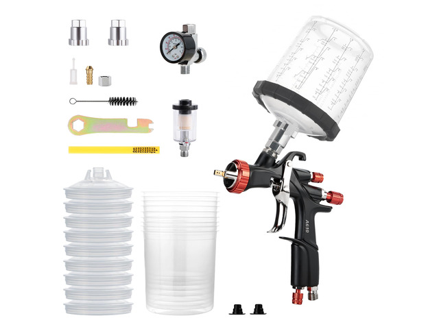 Tools R500 LVLP Air Spray Gun with 22 Ounce Disposable Paint Cups A610 Paint Guns Automotive, Car Paint Gun Sprayer, Paint Gun for House Painting,...