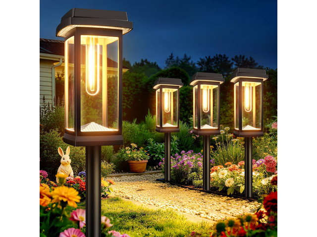 Solar Pathway Lights Outdoor, 12 Pack Upgraded Solar Garden Lights Solar Powered, Solar Lights Outdoor Waterproof IP65, 15 Hours Outdoor Solar...
