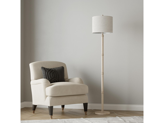Retro Farmhouse Floor Lamp Rotary Switch, 62' Resin Vintage Floor Lamp, Rustic Tall Floor Lamps for Living Room, Corner, Bedroom, Office(Without Bulb)