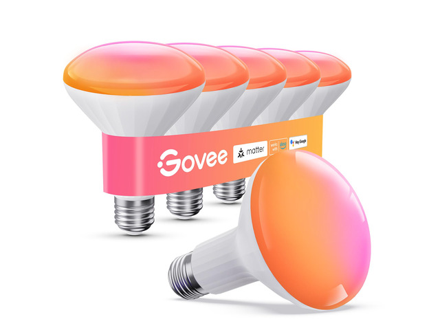 BR30 Smart Light Bulbs 850 LM, RGBWW E26 Base 6 Pack LED Light Bulb Works with Matter, Alexa, Flood Light Bulbs, Recessed Can Light Bulb for...
