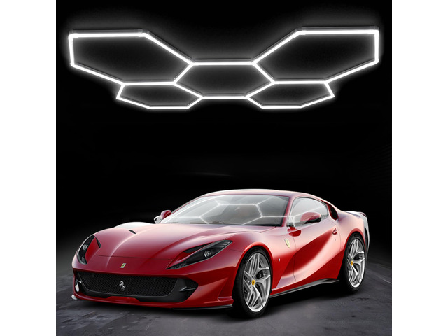 Hexagon Garage Lights25 Pack 216W 25920LM High Brightness Hexagon Garage LED Lights for Garage, Shopping Mall, Workshop and Car Detailing Shop etc.
