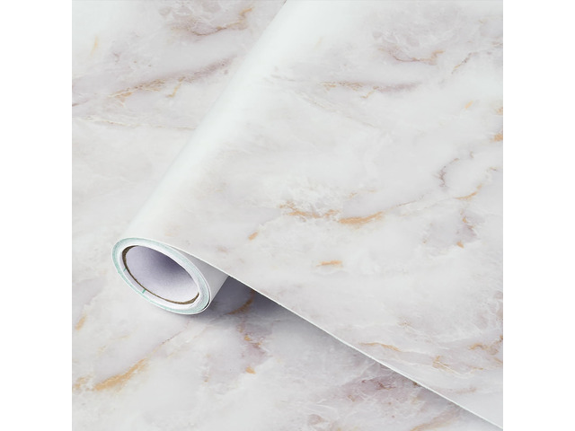 Matte Marble Contact Paper for Countertops, 23.6' x 78.7' Self Adhesive Peel and Stick Wallpaper, Removable Kitchen Counter Top Contact Paper for...