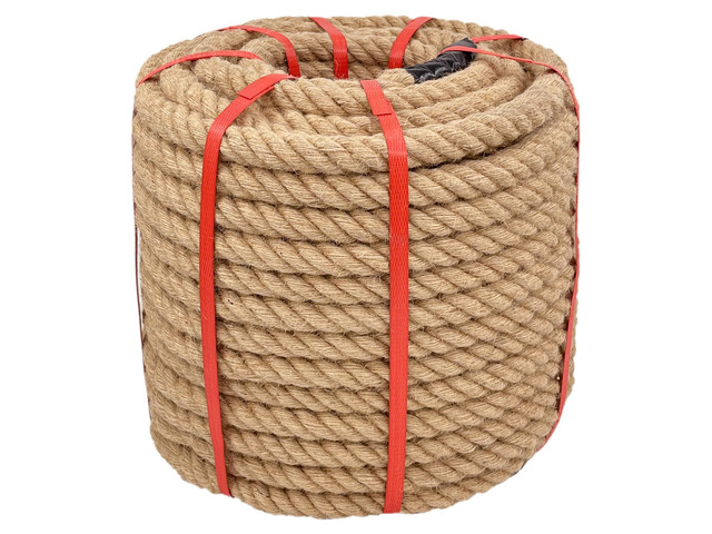 1 Inch x 150 Ft Hemp Rope, 900 Lbs Working Strength, 4 Strand Twisted Cord for Tug of War, Porch Swings, Landscaping & Decor