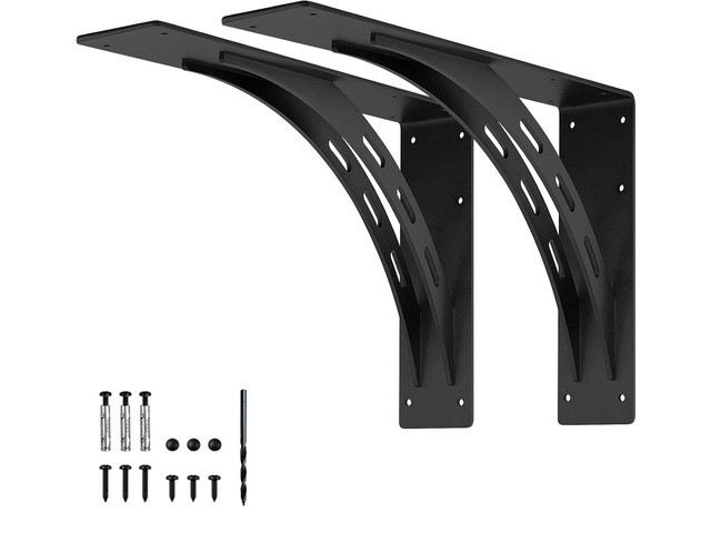 20 inch Heavy Duty Shelf Brackets, Max Load 1100 Lbs,Premium Alloy Metal Mantel Brackets (Set of 2) Fireplace Mantel Brackets - Countertop Support...