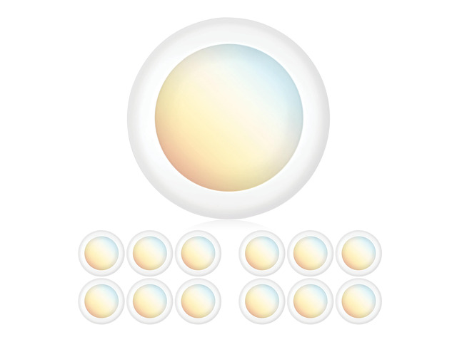 (12 Pack) 5/6 Inch Dimmable 5CCT LED Disk Lights, 15W Surface Mount Ceiling Disc Lighting 5 Color Selectable 2700K/3000K/3500K/4000K/5000K 1100lm,...