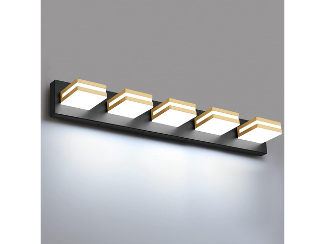 Bathroom Lights Fixtures Over Mirror, 360°Rotate Modern LED Vanity Lights for Bathroom, 40W Dimmable & High CRI Acrylic Wall Lighting, No Assembly...