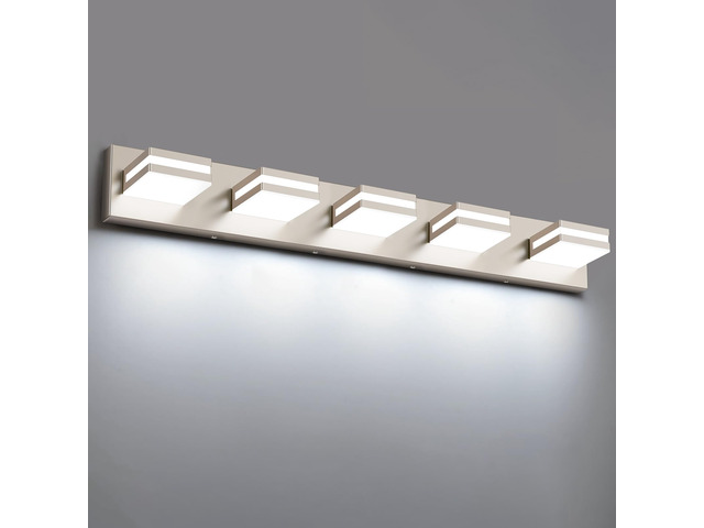 Bathroom Lights Fixtures Over Mirror, 360Â°Rotate Modern LED Vanity Lights for Bathroom, 40W Dimmable & High CRI Acrylic Wall Lighting, No Assembly...