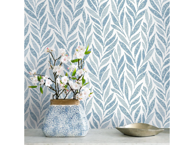 787'x17.3' Blue Peel and Stick Wallpaper Boho Contact Paper Modern Stick on Wallpaper for Bathroom Adhesive Kitchen Wall Paper Vinyl Rolls