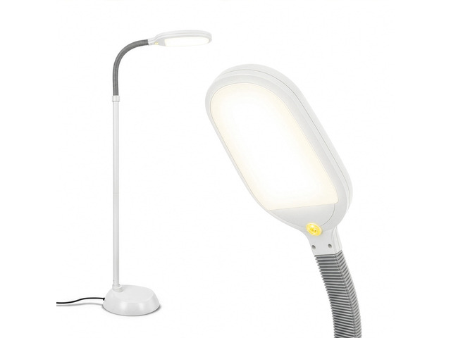 Litespan - Bright LED Floor Reading Lamp for Over Chair Crafts and Reading, Estheticians' Light for Lash Extensions, Adjustable Standing Lamp for...