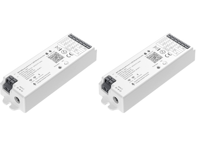 WB5 2.4GHz WiFi LED Controller for Dim/CCT/RGB/RGBW/RGBCCT LED (Pack of 2)