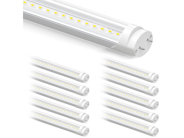 Fluorescent Light Bulbs 48 inch Long, Type A+B T8 LED Bulb 4 Foot Replacement for F32T8 or F40T12 Lights Tube, 26W(65W Equivalent) 3400lm 6000K...