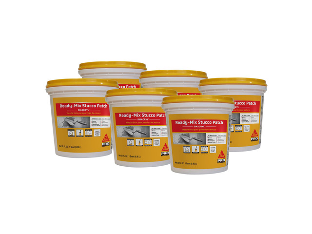 cryl Stucco Repair, White, 1-Qt, Ready-Mix Stucco Patch for Large Cracks and Spalls, Acrylic-Based, Interior/Exterior, Textured, Moisture-Resistant...