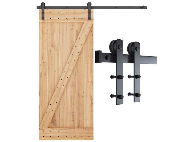 6ft Sliding Barn Door Hardware kit, Fit 36' Wide Door Panel Barn Door Track, Sliding Door Hardware kit, Smoothly and Quietly -Heavy Duty Sturdy...